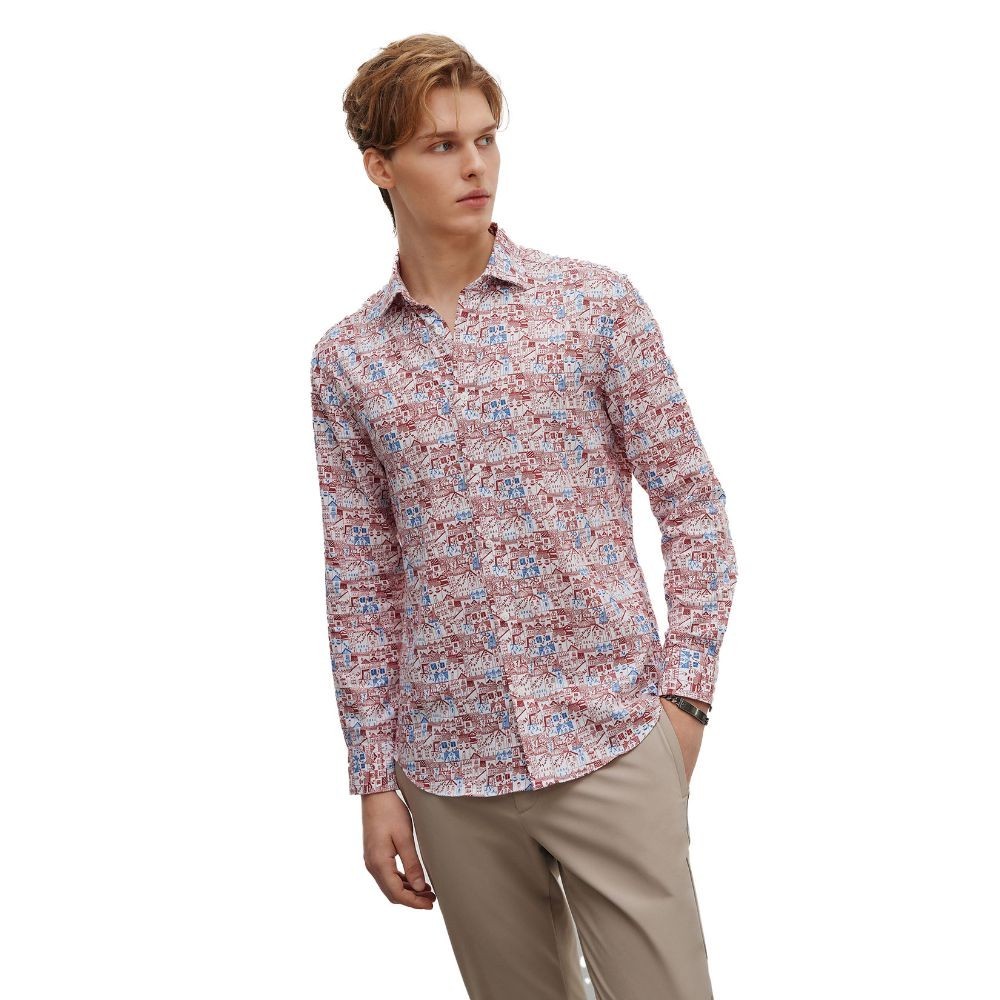 G2000 เสื้อเชิ้ตแขนยาวลำลอง สำหรับผู้ชาย รุ่น 4612085234 YELLOW