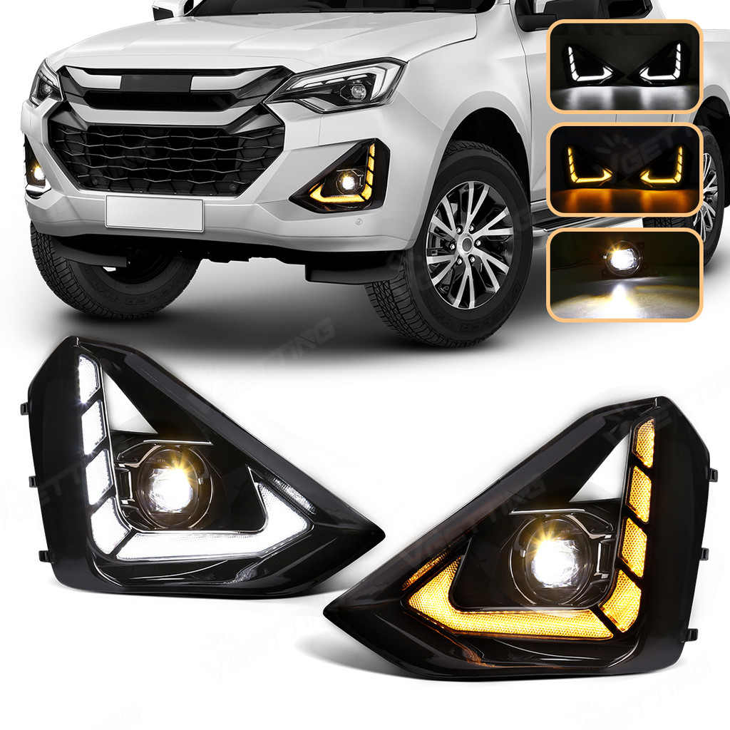 Vgetting สําหรับ Isuzu DMax 2024-UP LED ไฟวิ่งกลางวัน DRL กันชนหน้าไฟตัดหมอกไฟเลี้ยวสีเหลืองสีขาวอุปกรณ์เสริม