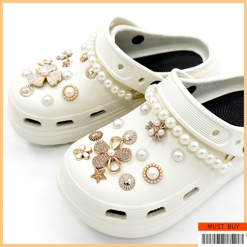 Jibbitz Crocs จี้ตกแต่งรองเท้า ชุดตัวต่อลายรองเท้า กันน้ำ | อุปกรณ์ตกแต่ง Clogs & Sandal สไตล์สากล
