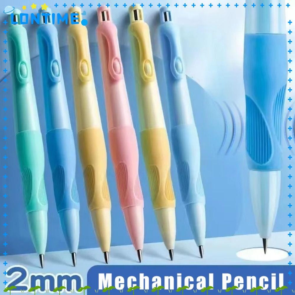 LONTIME ดินสอกด, พร้อม Sharpener Correct Holding ปากกาท่าทาง Propelling ดินสอ, HB การเขียนเครื่องมือ 2.0 มม.ดินสออัตโนมัติ Sketch Drawing