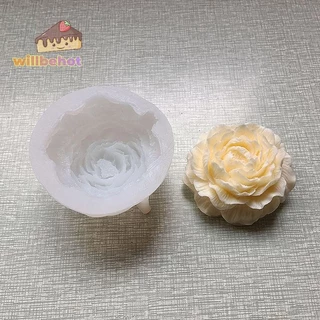 [Willbehot-t] แม่พิมพ์เค้กซิลิโคนสบู่ช็อคโกแลตทําเครื่องมือเทียน Mould ดอกไม้นูนน้ํามันหอมระเหย Candy Handmade งานแต่งงานตกแต่ง [ใหม่]