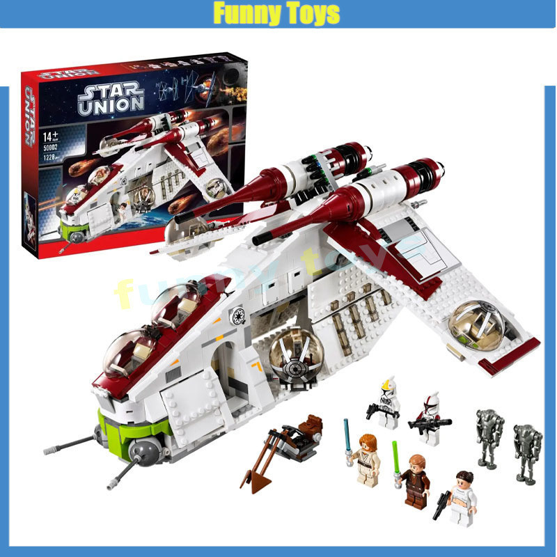 75021 Republic Gunship Building Blocks Obi-Wan Skywalker Space Armored Space Space Space Space Space