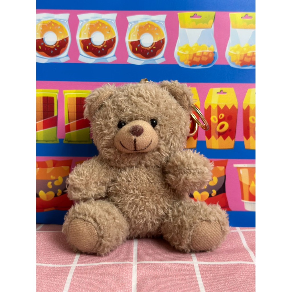 GANTUNGAN JOYBOX DOLL TEDDY BEAR BROWN ตุ๊กตากระเป๋า Charm พวงกุญแจพวงกุญแจที่ไม่ซ้ํากันน่ารัก TEDDY