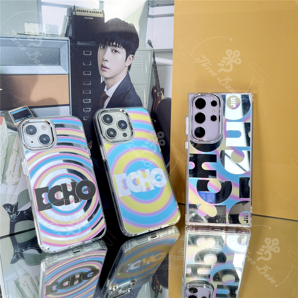 เคสโทรศัพท์ JIN ECHO กระจกสําหรับ Samsung galaxy S24 S25 Ultra S24 FE S23 Ultra S22 S21 S20 FE S20 A56 A36 A54 A53 A52 A35 A34 A32 A16 A15 A06 – โปรปัง