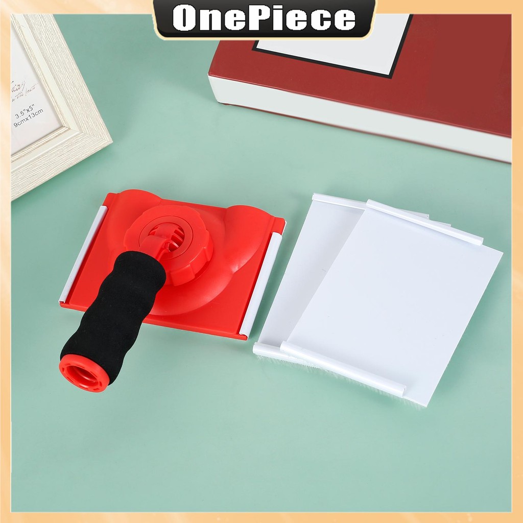 เครื่องตัดขอบสีพร้อมแผ่นรองเปลี่ยนสองแผ่น | แผ่นทาสีมุมผนังและเพดาน | แผ่นทาสี | เครื่องมือทาสีขอบพร้อมแผ่นรองเติมสำหรับช่างทาสี | เครื่องตัดขอบสีสำหรับทาสีผนัง