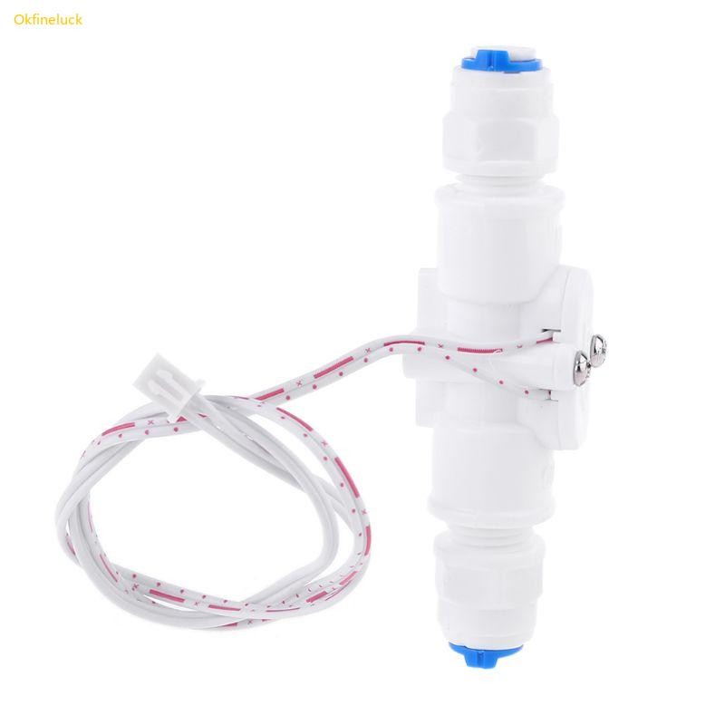 Okfi สวิตช์การไหลของน้ําอินเทอร์เฟซขนาด 1 4 นิ้ว NPT ปฏิบัติ PE Tube Dispenser Liquid Flow Sensor Sw