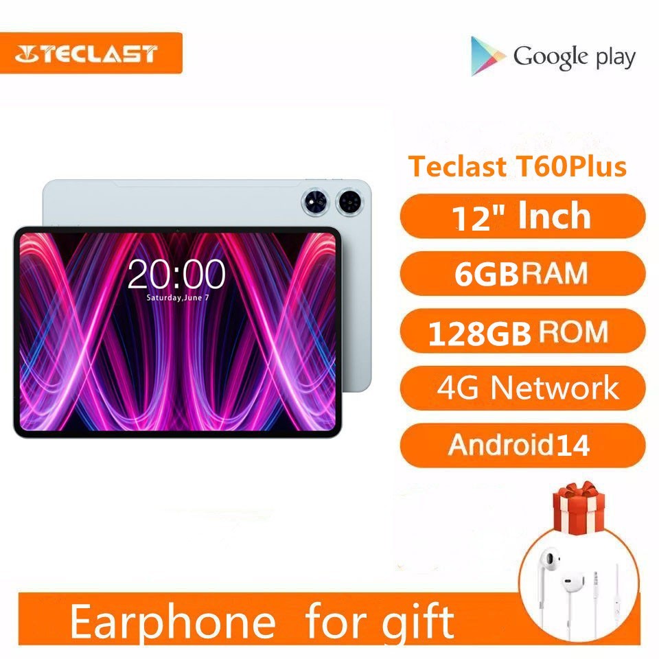 Teclast T60 Plus 12 นิ้ว Helio G88 6769 CPU Call 6GB + 128G Android 14