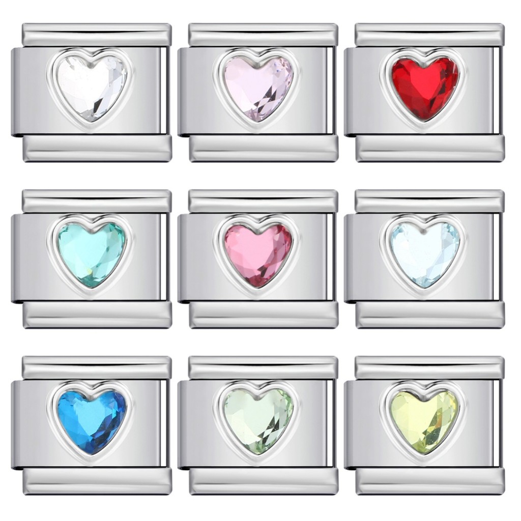 ใหม่รักไมโครฝังหินอิตาลี แบบแยกส่วน สร้อยข้อมือสแตนเลสประทับตราคริสตัลสร้อยข้อมื