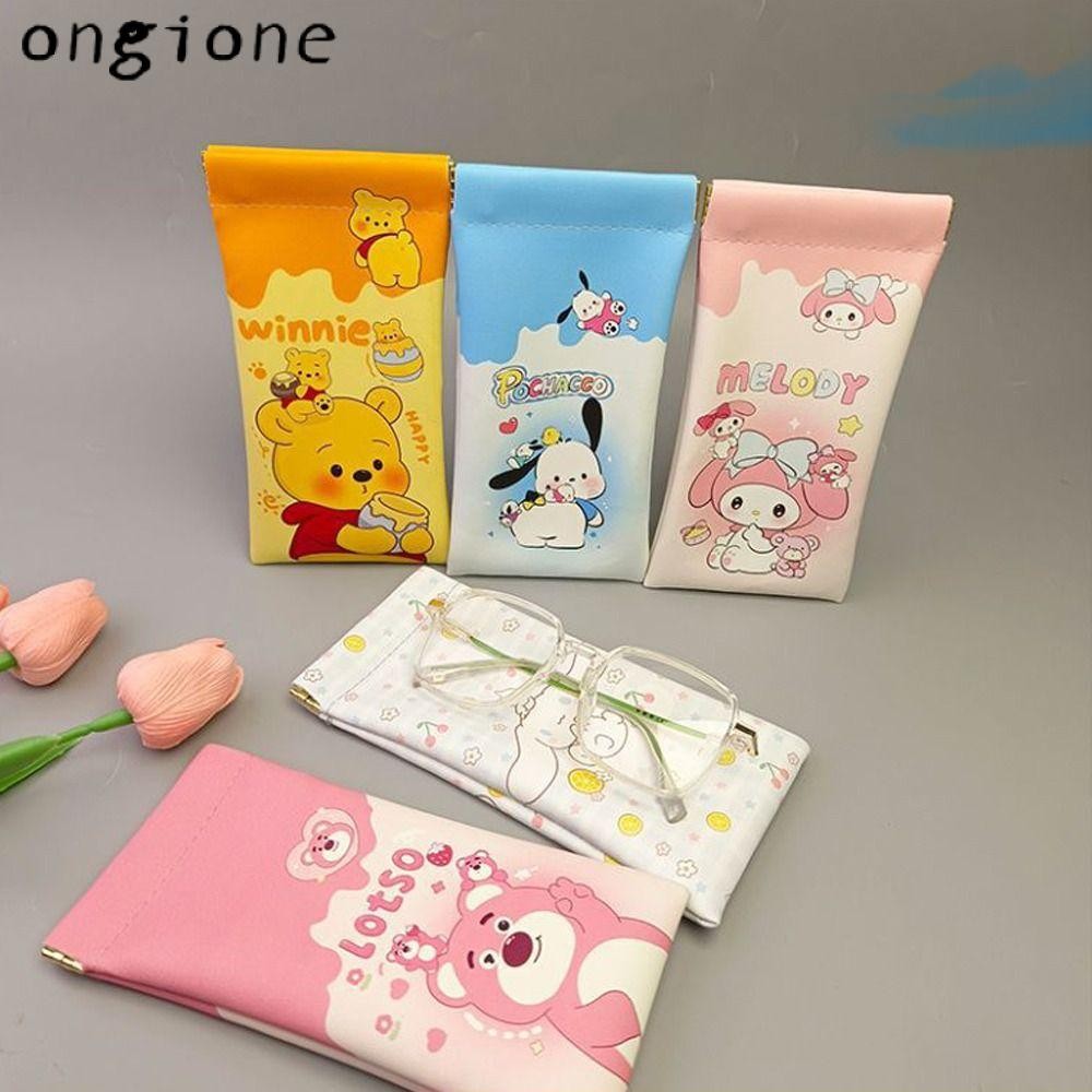 กระเป๋าใส่แว่นตา ONGIONE, กล่องใส่แว่นกันแดด Sanrio Kuromi, กระเป๋าเก็บแบบพกพา Cinnamoroll ปิดอัตโนมัติน่ารักสําหรับผู้หญิง