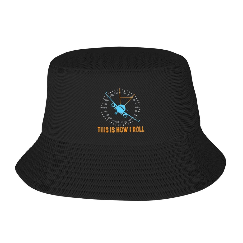 This Is How I Roll Airplane Pilot Aviator Hip Hop Designs Bucket Hat