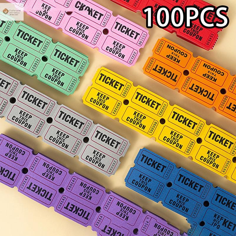 ปลาค็อด 100 ชิ้น ตั๋วจับฉลากสําหรับห้องเรียนม้วนลอตเตอรีกระดาษเดี่ยวเหตุการณ์เครื่องดื่มตั๋วจับฉลากฉลองเหตุการณ์ใหม่