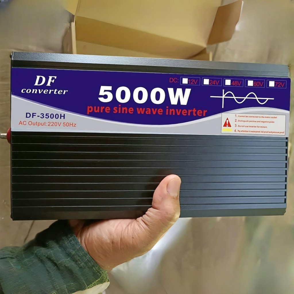DF5000W ตัวแรง วัตต์เต็ม อินเวอร์เตอร์12v inverter เครื่องแปลงไฟ 12v to 220v ไฟบ้าน พร้อมส่ง อินเวอร