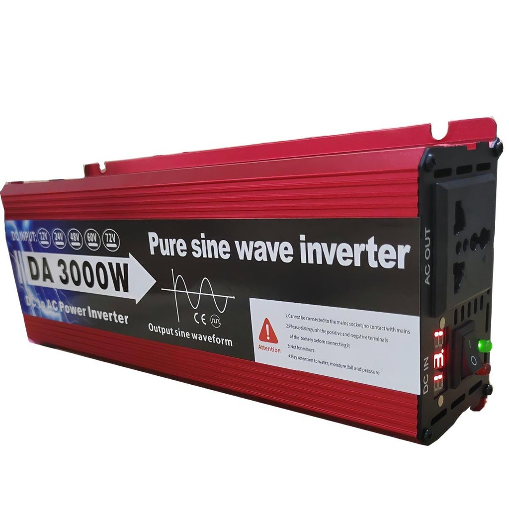 DA3000W อินเวอร์เตอร์12v 24v to 220v   แปลงไฟ 12v เป็น 220v อินเวอร์เตอร์ อินเวอร์เตอร์เพียวซายเวฟ ร