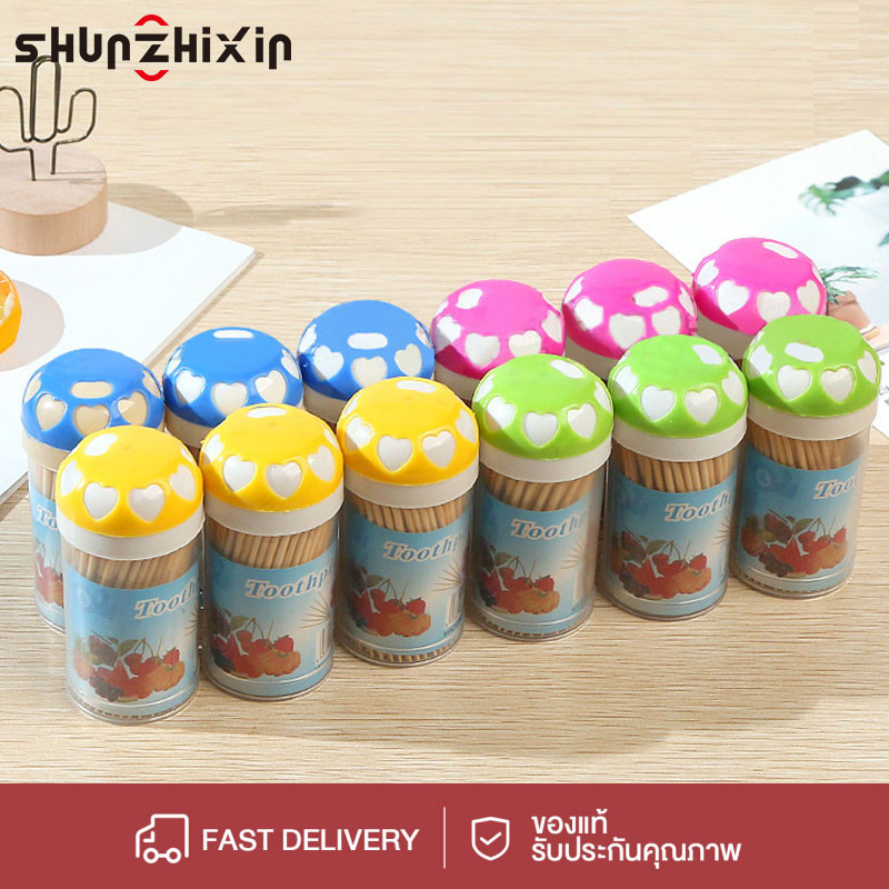 SZX เหลี่ยมกลางแบบกระปุก (1x12 ขวด=1200pcs) ไม้จิ้มฟัน ไม้ ไม้จิ้มฟันอนามัย ไม้จิ้มฟันพกพา ไม้จิ้มฟันเล็ก ไม้จิ้ม ไม้จิ้
