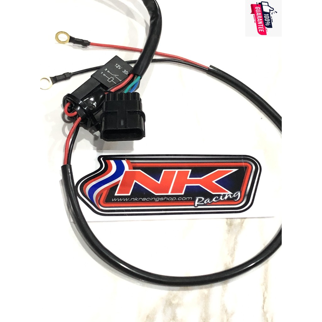 ชุดสายไฟรีเลย์ปั้มติ๊ก แถมสติ๊กเกอร์ NK ทุกชุด  ปั้มติ๊กเดิม-9าร์ NKracing ยาวพอดี เวฟ110i,PCX125-15