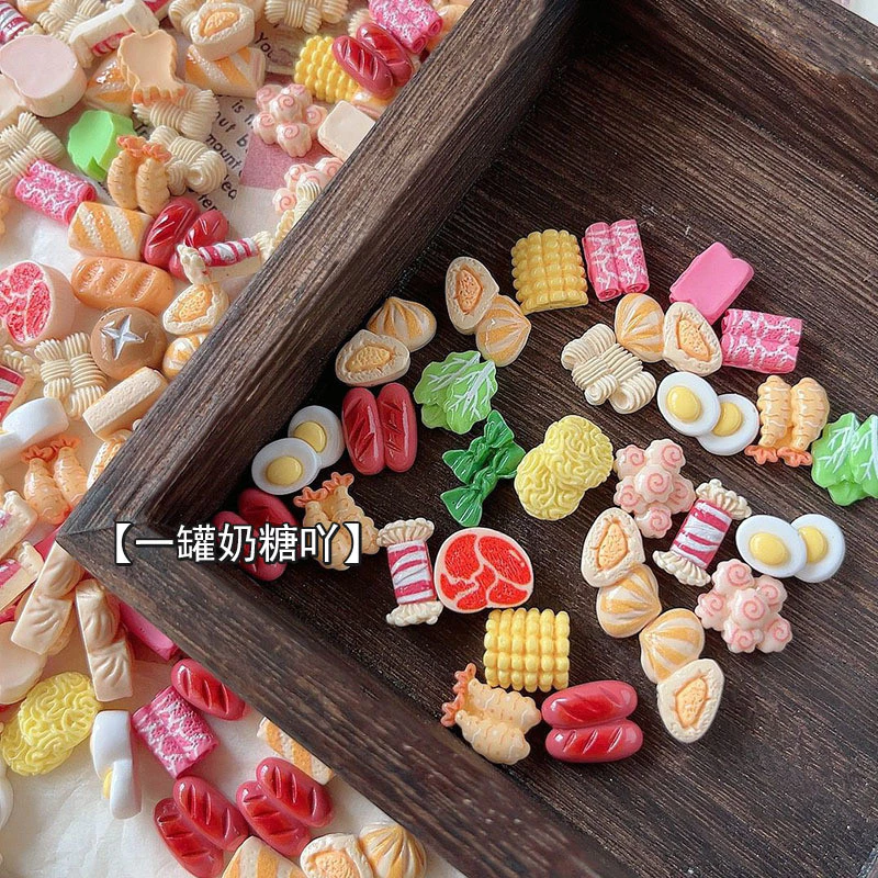 [100ในสต็อก] ส่วนผสมหม้อไฟขนาดเล็กจำลองอาหารเล่นครีมกาว DIY วัสดุแม่เหล็กติดตู้เย็นถ้วยน้ำตกแต่งมืออุปกรณ์ DIY