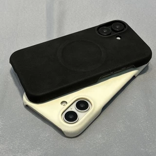 ผิวรู้สึกหนัง Anti-slip กรณีแม่เหล็กกล้องสําหรับ Iphone 12 13 14 15 16 17 Pro Max 14/15 plus 16 plus ครึ่งห่อกันกระแทก Hard ฝาหลัง