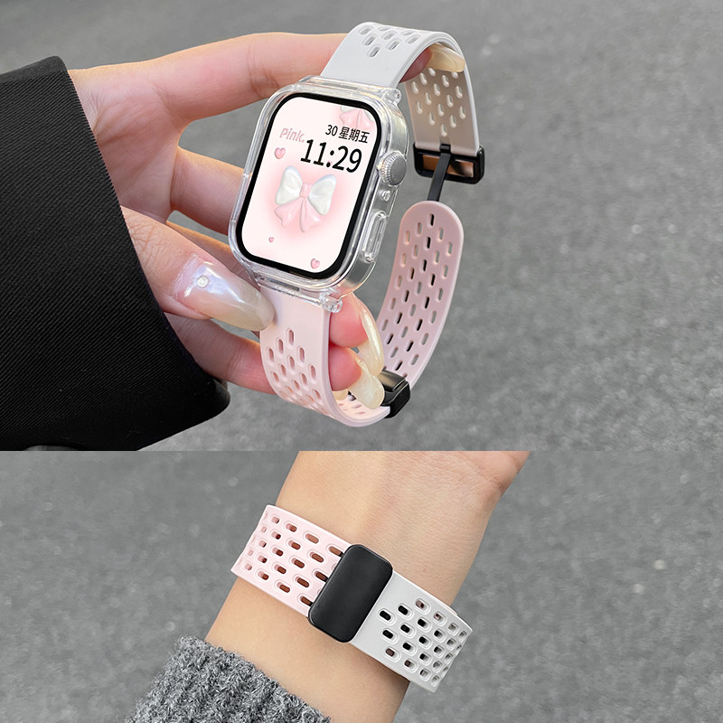 สายซิลิโคนแม่เหล็กสําหรับ Redmi Watch 5 active Sport สร้อยข้อมือสําหรับ Xiaomi Redmi Watch 5 Lite Soft Breathable สายรัดข้อมือ