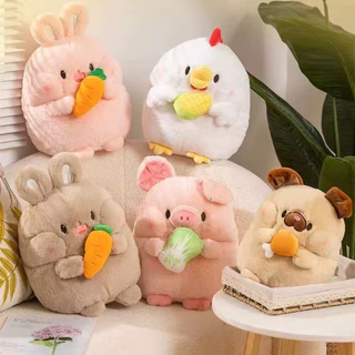 Oldlaiben 25ซม.สุนัขอ้วนน่ารักของเล่นตุ๊กตาหมูน่ารักแครอทตุ๊กตากระต่าย