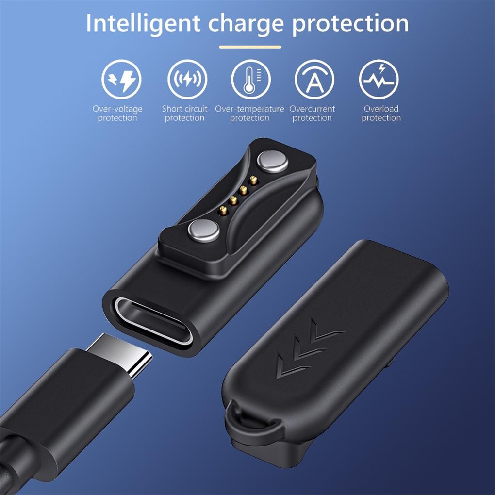 สีดํา Polar Watch Easy Connector สําหรับแบบพกพาขนาดกะทัดรัดแม่เหล็ก ABS Converter Force พร้อม C USB 