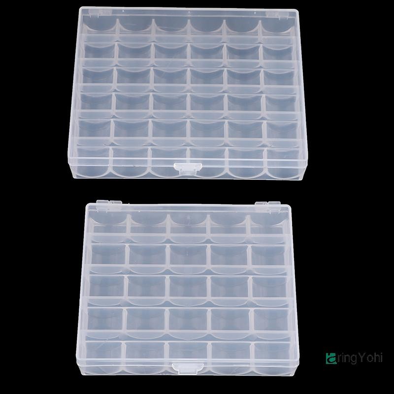 AringYohi] 25/36 Spools Bobbins Empty Bobbin Case Organizer Storage Box ใหม่