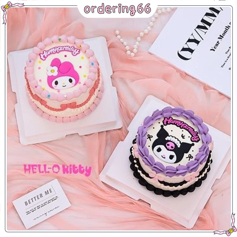 ตกแต่งเค้กดินนุ่ม Melody Kuromi Cinnamoroll การ์ตูนอะนิเมะ Series เค้กวันเกิดตกแต่งของขวัญของเล่นเด็ก