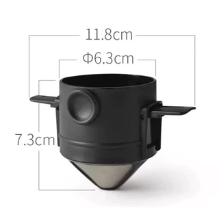 COZII กรองกาแฟ ดริปเปอร์กาแฟ ที่กรองกาแฟ กรองกาแฟดริป ที่กรองดริปกาแฟ แบบพับได้ สแตนเลส 2ชั้น กรวยดริปเปอร์ ดริปกาแฟ