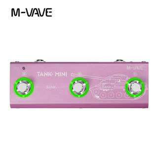 M-VAVE TANK MINI กีตาร์ไฟฟ้า/เบส Multi-Effects เหยียบรองรับ Tone Presets/Editing คุณสมบัติ 6 โมดูล 5 Delay Effects 6 Reverb Effects 3-Band EQ Adjuster
