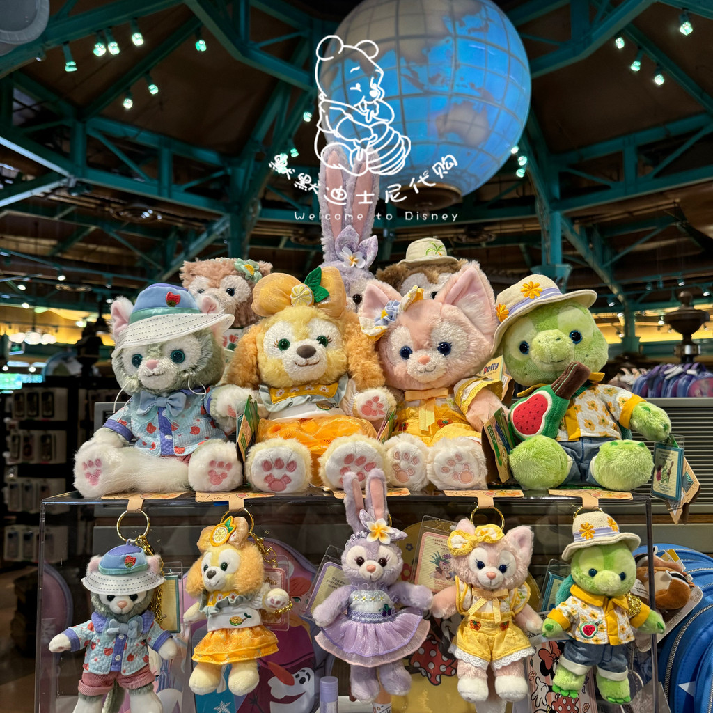 Shanghai Disney Domestic Daigou 2024 ฤดูร้อน Lingna Belle Keqian Star Delu ตุ๊กตาจี้พวงกุญแจ