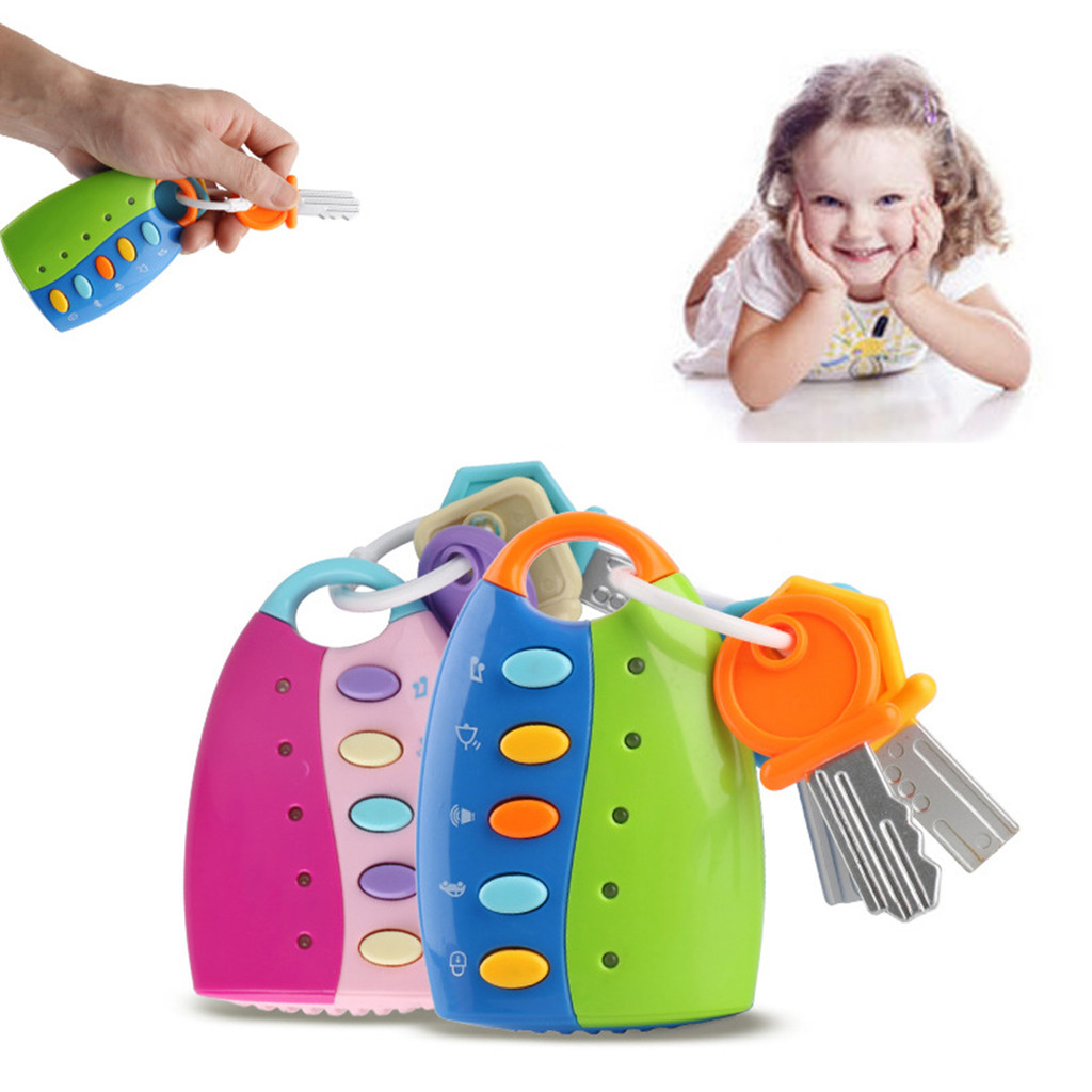 IlislandBaby Early Educationพร้อมไฟและเพลงจําลองกุญแจรถจําลองเสียงรถ Early Education การศึกษาของเล่น
