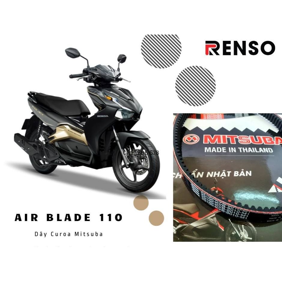 สายพานรถ Air blade 110 (รหัส 23100-KVB-90001-M1) - สายพานขับ Mitsuba AB 110 (KVB) แท้