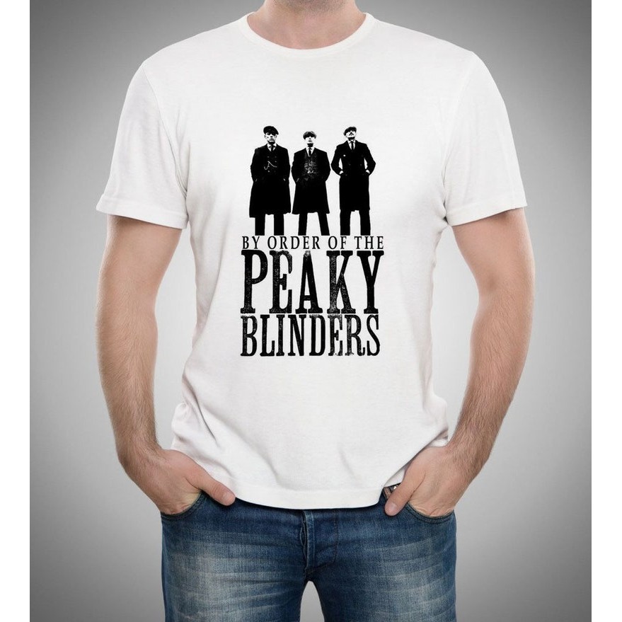 Men T-shirt By order of the Peaky Blinders, tv show, white shirt, boy t-shirt ธรรมดา ไซส์ใหญ่ ชุดปกต