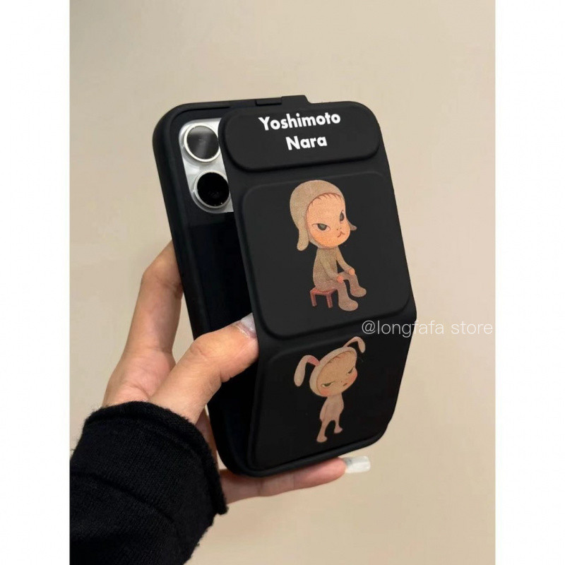 น่ารักพับยึด F Unda น่ารักกรณีโทรศัพท์สำหรับ iPhone 15 14 13 16 PRO MAX 14pro 13pro 16pro 15pro 16PROMAX ฝาครอบป้องกันฮาร์ด g litter ที่เรียบง่ายล้าง