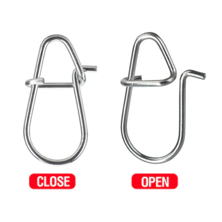 100 ชิ้นสแตนเลสตกปลา Accesories 00 #-3# Snap 10-39.6Kg High Strength Connector Buckle สําหรับน้ําจืดน้ําเค็ม