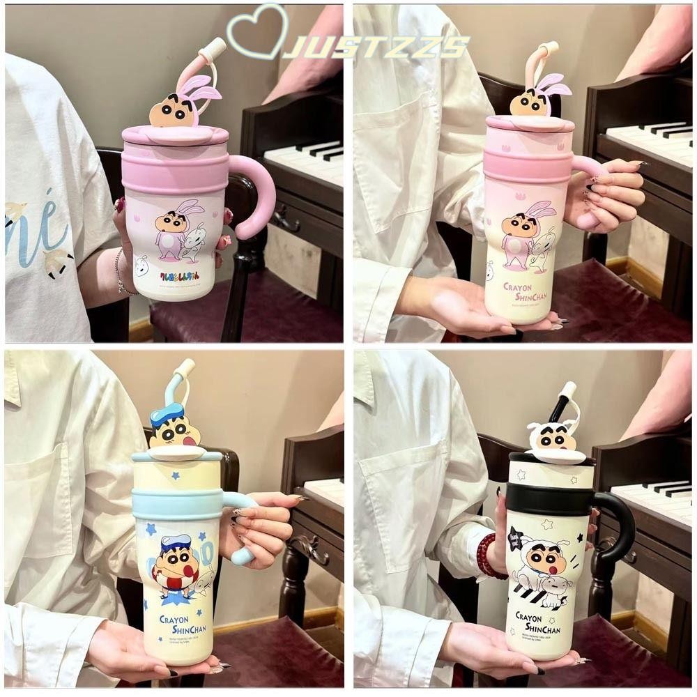 Justzzs ถ้วยสูญญากาศ, 700 ml/1200 ml Crayon Shin-chan ถ้วยฉนวน, การ์ตูนสร้างสรรค์สแตนเลสความจุขนาดใหญ่ขวดความร้อน Drinkware