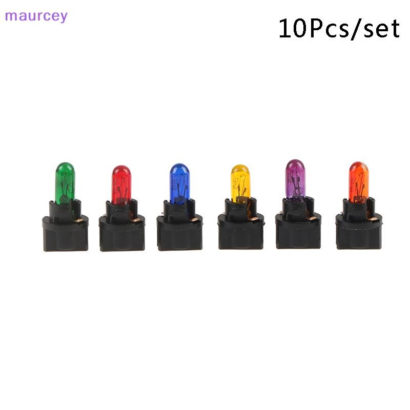 Maurcey 10PCS T5 5 หลอดไฟ Led W1.2WCar ไฟภายใน Dashboard Heag ตัวบ่งชี้ TH