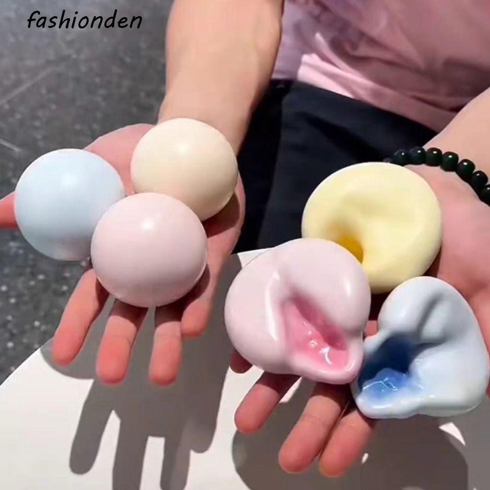 Fashionden ของเล่นบีบหยิกลูกบอลแบบยืดหดได้ Fidget สมจริง Reliever ของเล่นประสาทสัมผัส