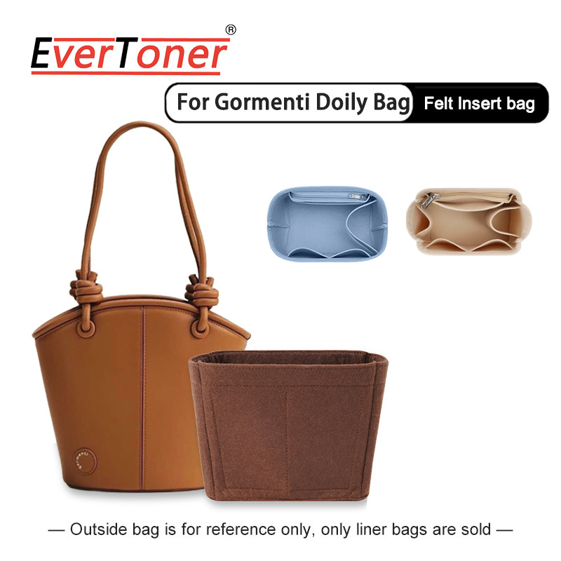 Evettoner Stylish Felt ใส่กระเป๋าสําหรับ Gormenti Doilingy Organizer แต่งหน้า Liner Perfect สําหรับกระเป๋าถือผู้หญิง อุปกรณ์เสริม