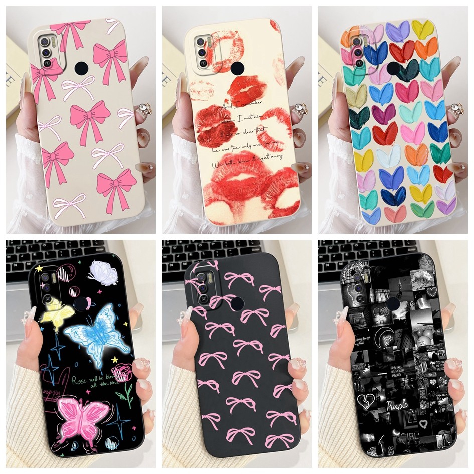 ปลอกสําหรับ Tecno Spark 5 Air KD6a นุ่มน่ารัก Bowknot ซิลิโคนกันกระแทกสําหรับ Tecno Spark 6 Air KE6 KE6j KF6 กันชน