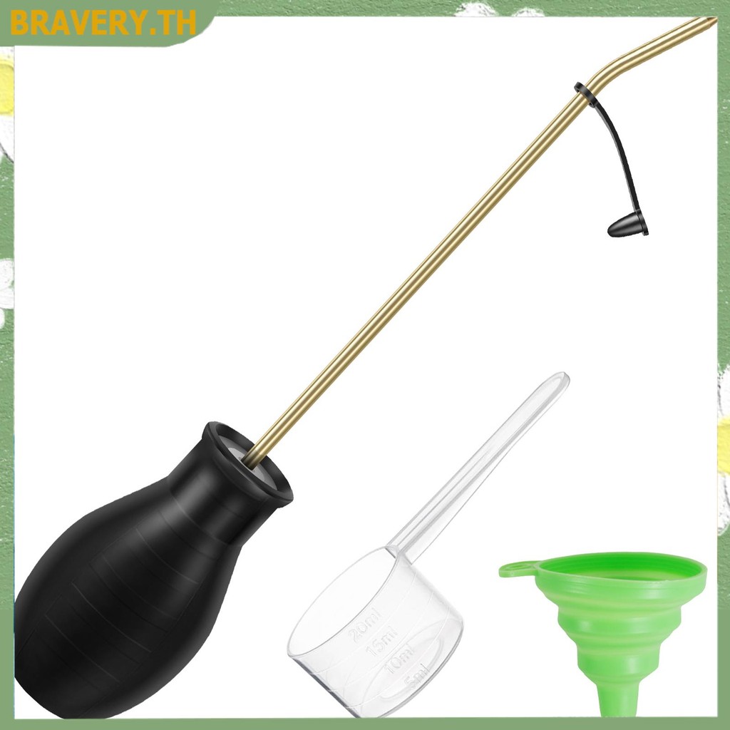 ผง Duster ยางสวนผง Applicator ที่ถอดออกได้หลอดไฟ Duster Sprayer อเนกประสงค์แป้ง Duster ยาวหลอดทองเหลือง SHOPCYC4463