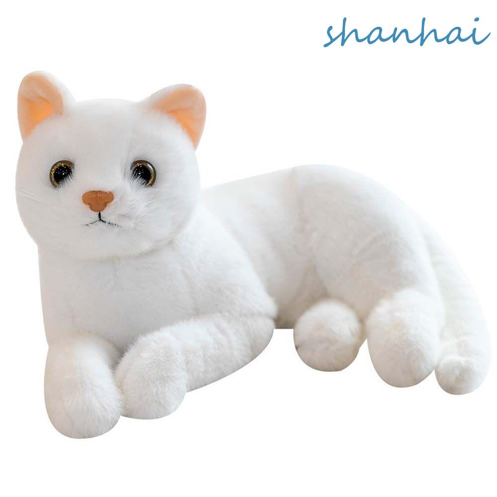 Shanhai แมวตุ๊กตาตุ๊กตาหมอนเข่าสําหรับเด็กตุ๊กตาสัตว์เด็กของขวัญ Appease ของเล่น Sleep ของเล่นตุ๊กตาน่ารักหมอน