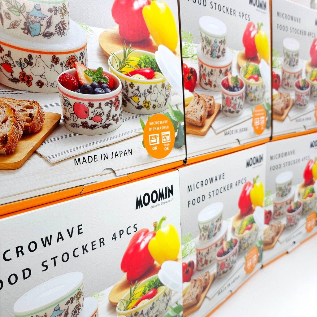 ชามเซรามิคใส่ไมโครเวฟได้ moomin microwave food stocker 4 PCS Made in Japan