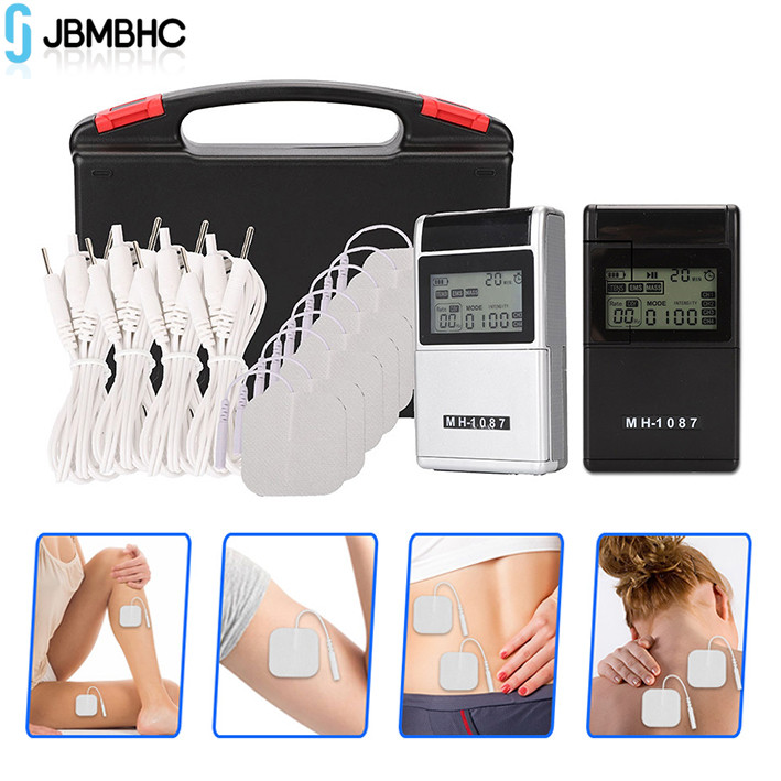 Jbmbhc Mini 3-In-1 เครื่องกระตุ้นกล้ามเนื้อไฟฟ้าสิบ 4 เอาต์พุต 8 แผ่นไฟฟ้า Pulse เครื่อง 48 โหมดสําหรับ Full Body Massager