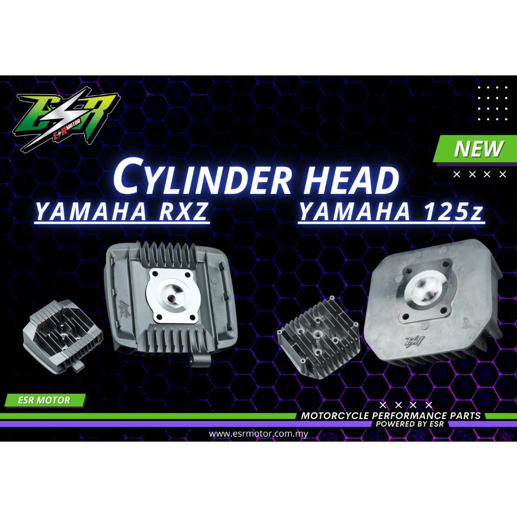 ESR MOTOR RACING HEAD สําหรับ YAMAHA RXZ Y125ZR Y125Z 56MM 57MM 58MM 59MM 60MM