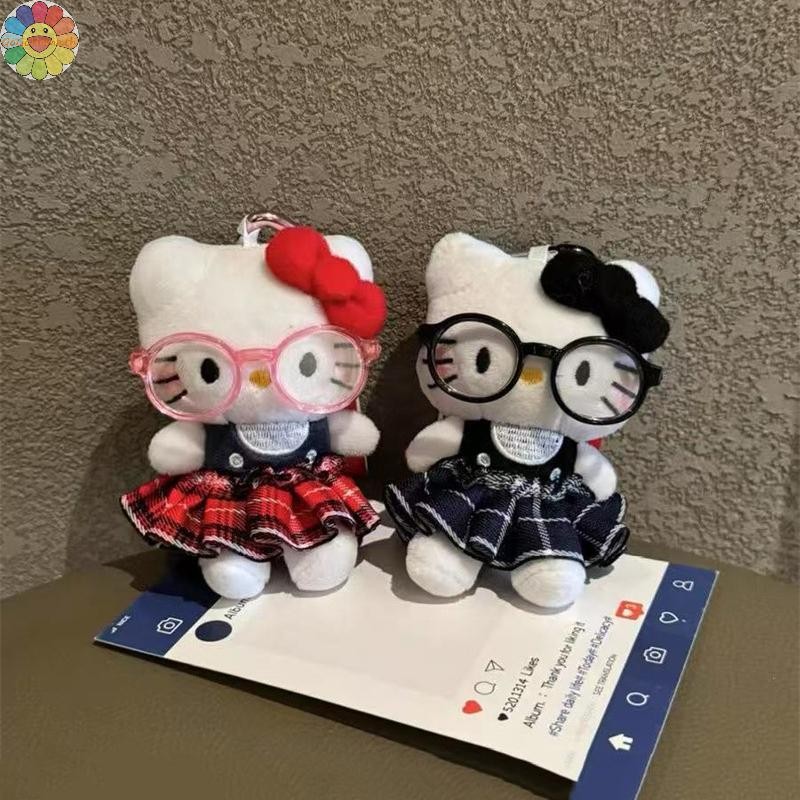 GOGO การ์ตูน Plush Sanrio Hello Kitty พวงกุญแจจี้น่ารักตุ๊กตาพวงกุญแจประณีต Creative กระเป๋าเป้สะพายหลังอุปกรณ์ตกแต่งของขวัญ TH