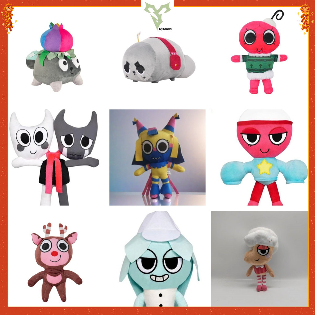 Rytanda ใหม่ Dandy World Plushie Dandys World ของเล่นตุ๊กตา Dandys Pebble Plushy Vee รูปหมอนเกมตุ๊กต