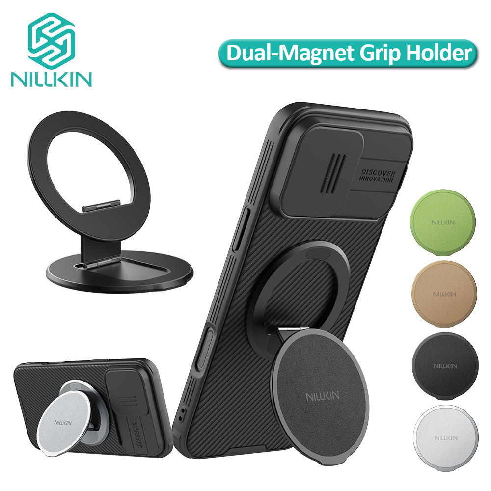 NILLKIN Dual Magnet Stand ที่วางโทรศัพท์ Samsung หมุนได้ เหมาะสําหรับ iPhone และขาตั้งเดสก์ท็อปโทรศัพท์มือถืออื่นๆ