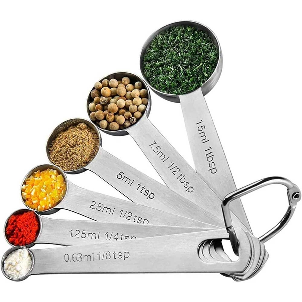 Stainless Steel Measuring Spoons Teaspoon Powder Milk Flour Kitchen Baking Bakeware Dining