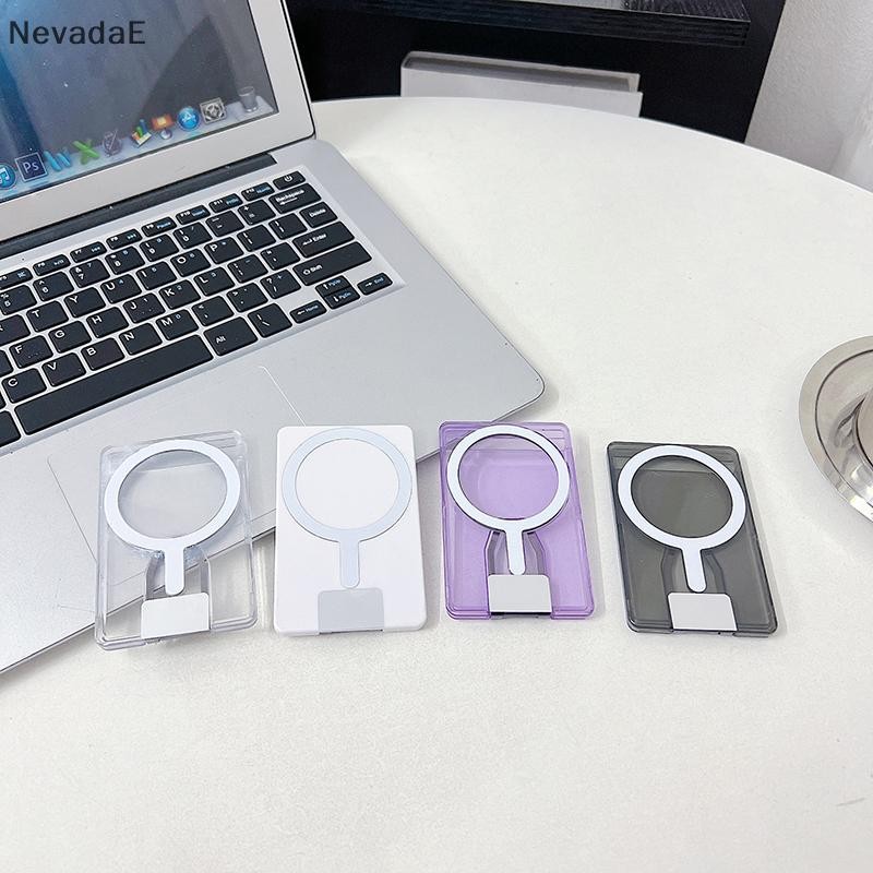 ND ผู้ถือบัตรแม่เหล็กใสกระเป๋าสตางค์สําหรับ Magsafe IPhone 16 15 14 13 Pro Max พับที่วางโทรศัพท์ Macsafe ช่องใส่การ์ดกระเป๋า A