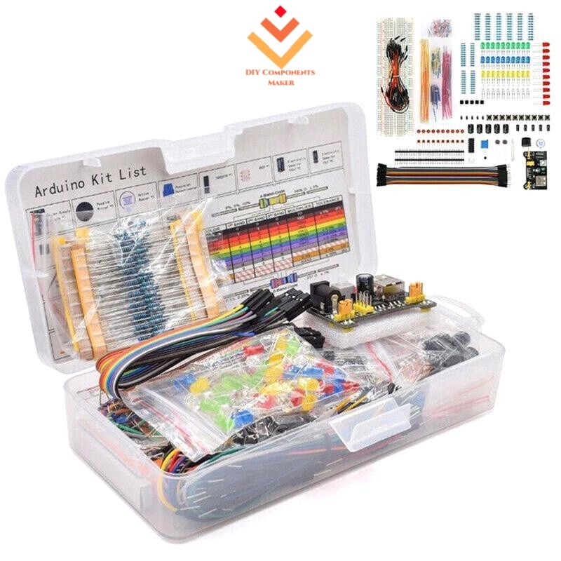 ใหม่สําหรับ UNO R3 Electronics Component Basic Starter Kit W/830 Tie-points Breadboard Resistor ชุดเริ่มต้น